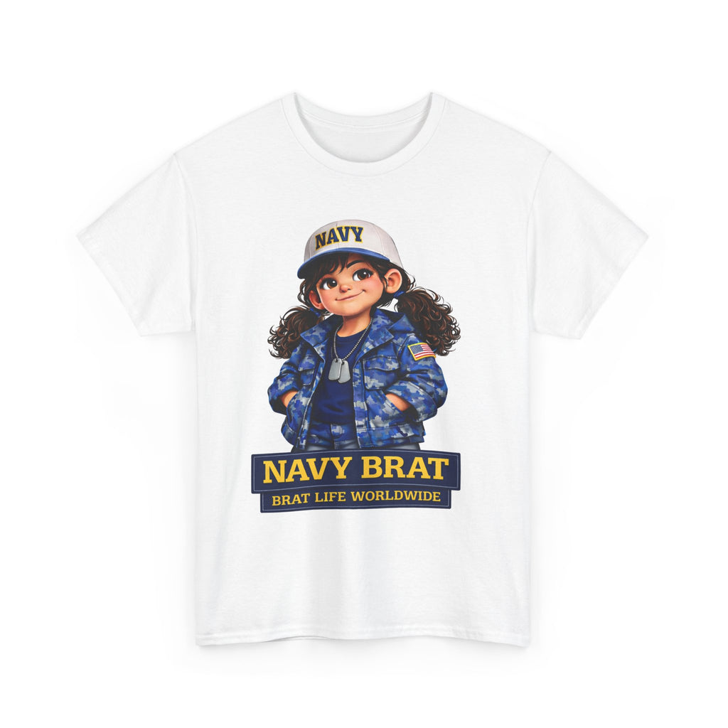 Navy Brat Kids T-Shirt — Cute Military Family Tee ("Navy Brat" Graphic)